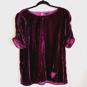Torrid Red Velvet Blouse Top
